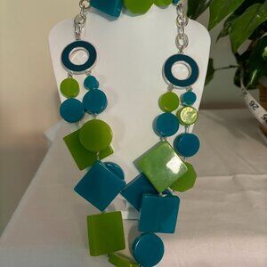 Beautiful Alfani Green / Blue Color Necklace (20") and Bracelet for any occasion